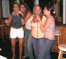 The girls tear up the bar with a Pat Bennatar song.