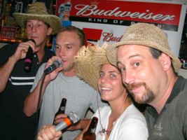 Dan , Rob, Monique & some guy named Frank E. are 'Friends In Low Places'