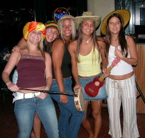 Partying on a Wednesday night.