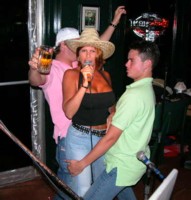 Cheryl of the band 'Danger Zone' sings up a storm